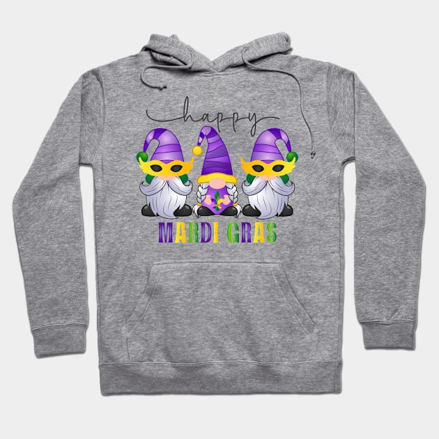 Mardi Gras Gnomes Trio Hoodie by Imp's Dog House